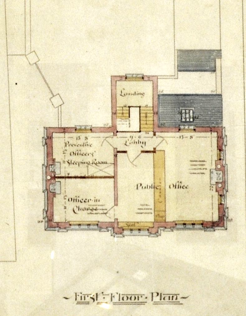Queesnstown (Cobh)  Custom House First Floor Plan - 1896